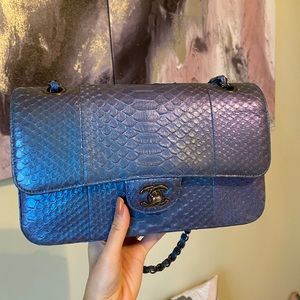 Chanel Iridescent Python Classic flap Medium